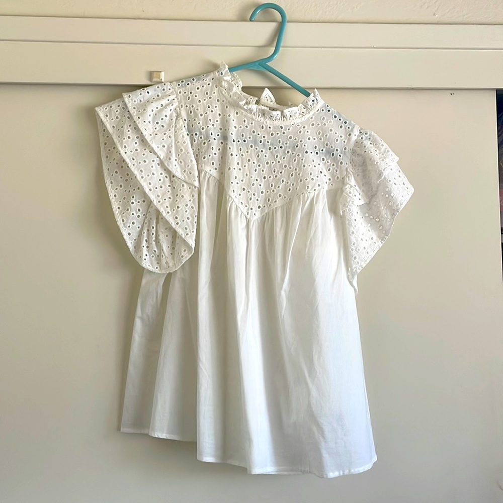 A New Day white ruffle top from Target